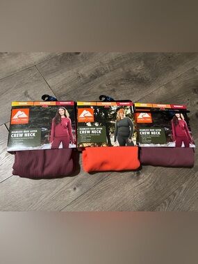 3 Ozark Trail Seamless Base Layer Crews Size XS New
